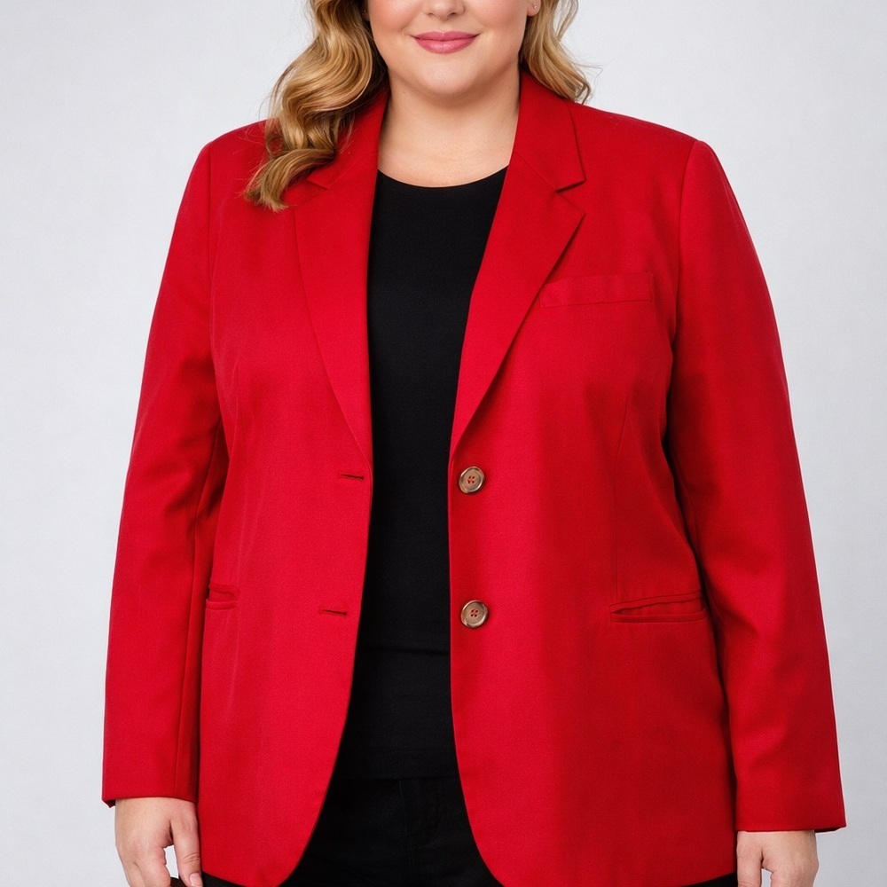 Vintage Mr Leonard Suit, Elegant Red Women's Blazer‎
